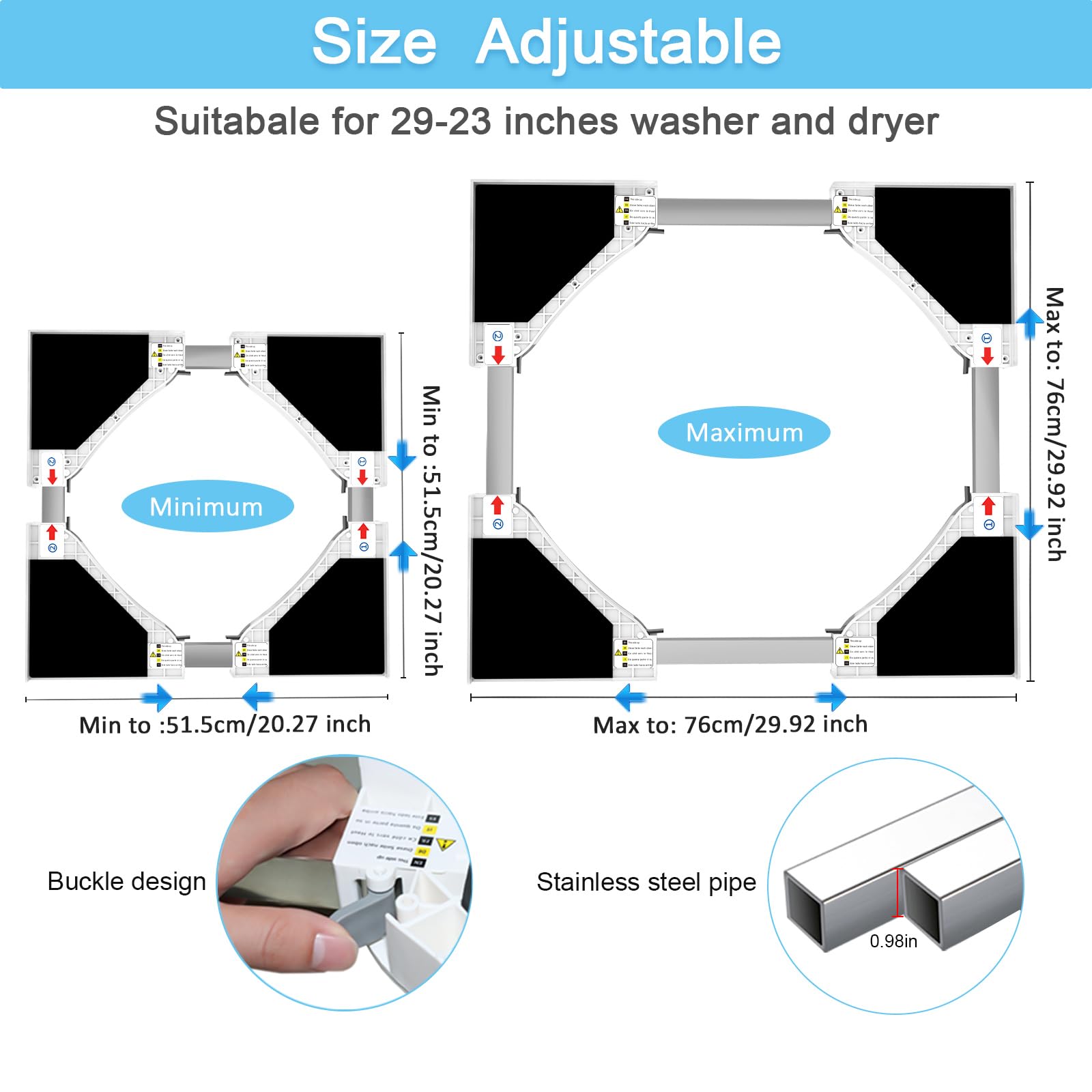 Amazon.co.jp: Kiss Core 29インチ スタッキングキット 洗濯機と